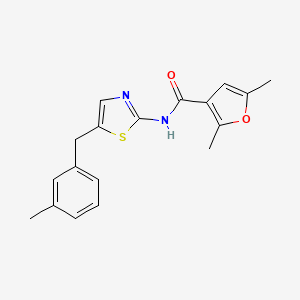 molecular formula C18H18N2O2S B2514082 2,5-dimethyl-N-[5-(3-methylbenzyl)-1,3-thiazol-2-yl]furan-3-carboxamide CAS No. 915933-20-9