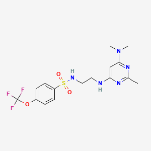 N-(2-((6-(dimethylamino)-2-methylpyrimidin-4-yl)amino)ethyl)-4-(trifluoromethoxy)benzenesulfonamide