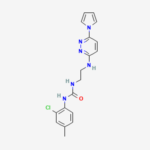 1-(2-((6-(1H-pyrrol-1-yl)pyridazin-3-yl)amino)ethyl)-3-(2-chloro-4-methylphenyl)urea