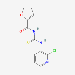 molecular formula C11H8ClN3O2S B2514089 N-[[(2-chloro-3-pyridinyl)amino]-sulfanylidenemethyl]-2-furancarboxamide CAS No. 866014-57-5