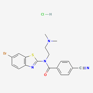 N-(6-bromobenzo[d]thiazol-2-yl)-4-cyano-N-(2-(dimethylamino)ethyl)benzamide hydrochloride