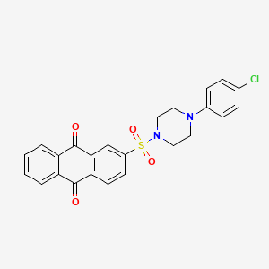 molecular formula C24H19ClN2O4S B2514095 2-((4-(4-Chlorophenyl)piperazin-1-yl)sulfonyl)anthracene-9,10-dione CAS No. 900136-94-9