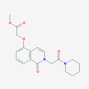 molecular formula C19H22N2O5 B2514103 2-[1-氧代-2-(2-氧代-2-哌啶-1-基乙基)异喹啉-5-基]氧基乙酸甲酯 CAS No. 868224-80-0