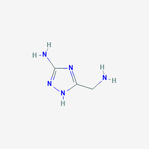 molecular formula C3H7N5 B2514112 3-(aminomethyl)-1H-1,2,4-triazol-5-amine CAS No. 158773-33-2