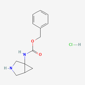 molecular formula C13H17ClN2O2 B2514114 Benzyl 3-azabicyclo[3.1.0]hexan-1-ylcarbamate hydrochloride CAS No. 1956307-80-4