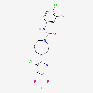 4-[3-chloro-5-(trifluoromethyl)pyridin-2-yl]-N-(3,4-dichlorophenyl)-1,4-diazepane-1-carboxamide