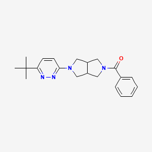 [2-(6-Tert-butylpyridazin-3-yl)-1,3,3a,4,6,6a-hexahydropyrrolo[3,4-c]pyrrol-5-yl]-phenylmethanone