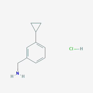 molecular formula C10H14ClN B2514124 (3-环丙基苯基)甲胺盐酸盐 CAS No. 1404561-78-9