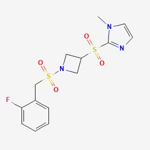 2-((1-((2-fluorobenzyl)sulfonyl)azetidin-3-yl)sulfonyl)-1-methyl-1H-imidazole