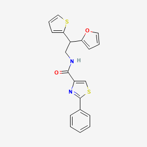 N-[2-(furan-2-yl)-2-(thiophen-2-yl)ethyl]-2-phenyl-1,3-thiazole-4-carboxamide
