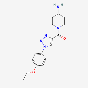 molecular formula C16H21N5O2 B2514139 (4-Aminopiperidin-1-yl)-[1-(4-ethoxyphenyl)triazol-4-yl]methanone CAS No. 2309538-29-0