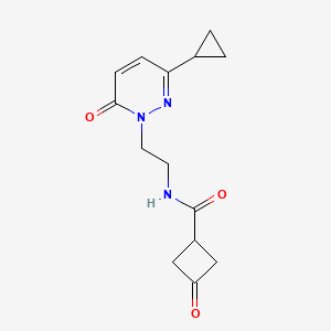 N-(2-(3-cyclopropyl-6-oxopyridazin-1(6H)-yl)ethyl)-3-oxocyclobutanecarboxamide