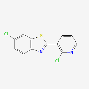 molecular formula C12H6Cl2N2S B2514143 6-氯-2-(2-氯吡啶-3-基)-1,3-苯并噻唑 CAS No. 400075-88-9