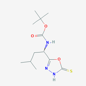 tert-butyl [(1S)-3-methyl-1-(5-sulfanyl-1,3,4-oxadiazol-2-yl)butyl]carbamate