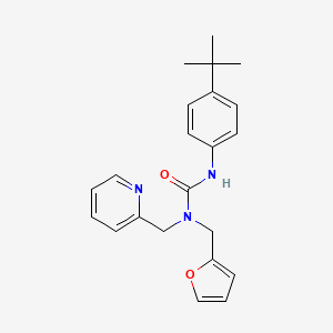 molecular formula C22H25N3O2 B2514152 3-(4-(Tert-butyl)phenyl)-1-(furan-2-ylmethyl)-1-(pyridin-2-ylmethyl)urea CAS No. 1286711-99-6