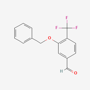 molecular formula C15H11F3O2 B2514163 3-(Benzyloxy)-4-(trifluoromethyl)benzaldehyde CAS No. 2173135-86-7