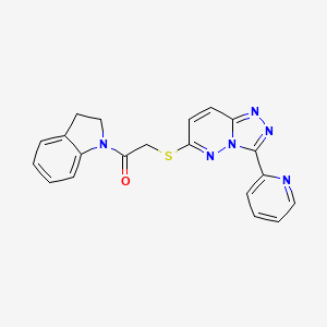 1-(Indolin-1-yl)-2-((3-(pyridin-2-yl)-[1,2,4]triazolo[4,3-b]pyridazin-6-yl)thio)ethanone