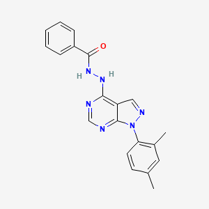 N'-[1-(2,4-dimethylphenyl)-1H-pyrazolo[3,4-d]pyrimidin-4-yl]benzohydrazide
