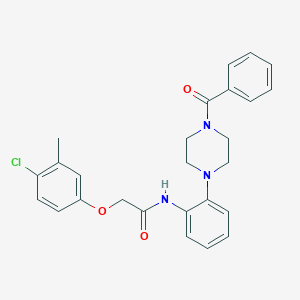 molecular formula C26H26ClN3O3 B251418 N-[2-(4-benzoylpiperazin-1-yl)phenyl]-2-(4-chloro-3-methylphenoxy)acetamide 