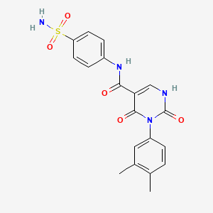 3-(3,4-dimethylphenyl)-2,4-dioxo-N-(4-sulfamoylphenyl)-1H-pyrimidine-5-carboxamide