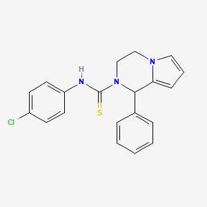 molecular formula C20H18ClN3S B2514192 N-(4-chlorophenyl)-1-phenyl-3,4-dihydropyrrolo[1,2-a]pyrazine-2(1H)-carbothioamide CAS No. 393823-49-9