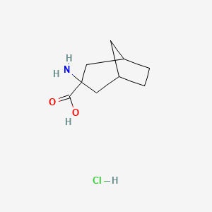 molecular formula C9H16ClNO2 B2514195 3-氨基双环[3.2.1]辛烷-3-羧酸;盐酸盐 CAS No. 2248291-24-7