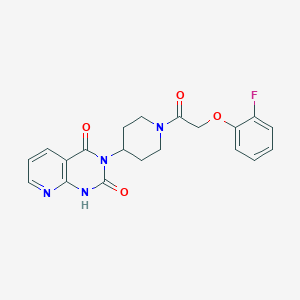 molecular formula C20H19FN4O4 B2514196 3-(1-(2-(2-氟苯氧基)乙酰基)哌啶-4-基)吡啶并[2,3-d]嘧啶-2,4(1H,3H)-二酮 CAS No. 2034425-61-9