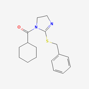 molecular formula C17H22N2OS B2514208 (2-Benzylsulfanyl-4,5-dihydroimidazol-1-yl)-cyclohexylmethanone CAS No. 851863-68-8