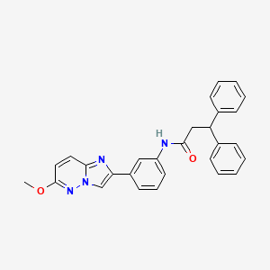 N-(3-(6-methoxyimidazo[1,2-b]pyridazin-2-yl)phenyl)-3,3-diphenylpropanamide
