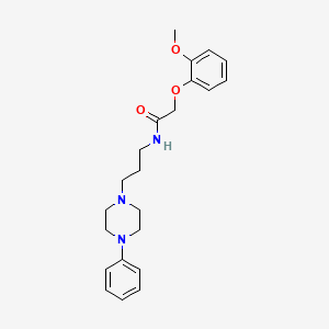 2-(2-methoxyphenoxy)-N-[3-(4-phenylpiperazin-1-yl)propyl]acetamide