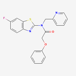 molecular formula C21H16FN3O2S B2514216 N-(6-fluorobenzo[d]thiazol-2-yl)-2-phenoxy-N-(pyridin-2-ylmethyl)acetamide CAS No. 900005-85-8