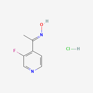 molecular formula C7H8ClFN2O B2514217 盐酸N-[1-(3-氟吡啶-4-基)亚乙基]羟胺 CAS No. 1807939-11-2
