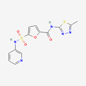 N-(5-methyl-1,3,4-thiadiazol-2-yl)-5-(N-(pyridin-3-yl)sulfamoyl)furan-2-carboxamide