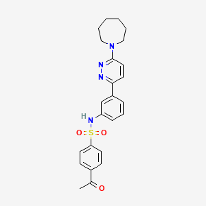 4-acetyl-N-(3-(6-(azepan-1-yl)pyridazin-3-yl)phenyl)benzenesulfonamide