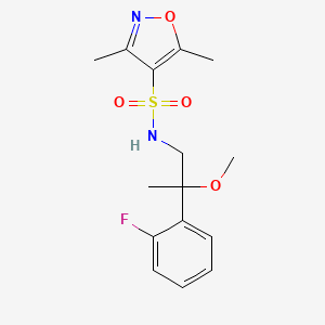 N-(2-(2-fluorophenyl)-2-methoxypropyl)-3,5-dimethylisoxazole-4-sulfonamide