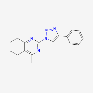 molecular formula C17H17N5 B2514231 4-甲基-2-(4-苯基-1H-1,2,3-三唑-1-基)-5,6,7,8-四氢喹唑啉 CAS No. 860650-81-3