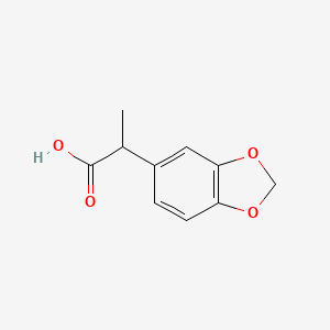 molecular formula C10H10O4 B2514234 2-(2H-1,3-苯并二氧杂环-5-基)丙酸 CAS No. 25476-44-2