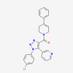 (1-(4-chlorophenyl)-5-(pyridin-3-yl)-1H-1,2,3-triazol-4-yl)(4-phenyl-3,6-dihydropyridin-1(2H)-yl)methanone