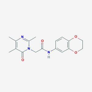 N-(2,3-Dihydro-1,4-benzodioxin-6-yl)-2-(2,4,5-trimethyl-6-oxopyrimidin-1-yl)acetamide