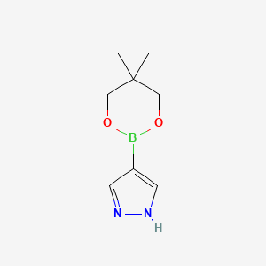 molecular formula C8H13BN2O2 B2514246 4-(5,5-Dimethyl-1,3,2-dioxaborinan-2-YL)-1H-pyrazole CAS No. 2096995-02-5