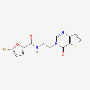 molecular formula C13H10BrN3O3S B2514263 5-bromo-N-(2-(4-oxothieno[3,2-d]pyrimidin-3(4H)-yl)ethyl)furan-2-carboxamide CAS No. 2034504-31-7