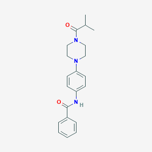 molecular formula C21H25N3O2 B251427 N-[4-(4-isobutyryl-1-piperazinyl)phenyl]benzamide 