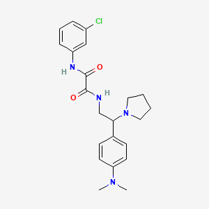 molecular formula C22H27ClN4O2 B2514279 N1-(3-氯苯基)-N2-(2-(4-(二甲氨基)苯基)-2-(吡咯烷-1-基)乙基)草酰胺 CAS No. 899729-17-0