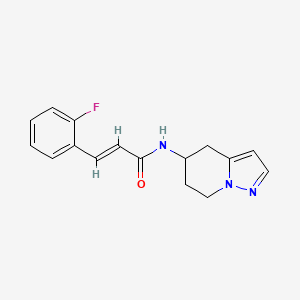 molecular formula C16H16FN3O B2514288 (E)-3-(2-fluorophenyl)-N-(4,5,6,7-tetrahydropyrazolo[1,5-a]pyridin-5-yl)acrylamide CAS No. 2035003-96-2