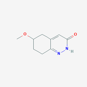 molecular formula C9H12N2O2 B2514297 6-Methoxy-5,6,7,8-tetrahydro-2H-cinnolin-3-one CAS No. 1564710-59-3