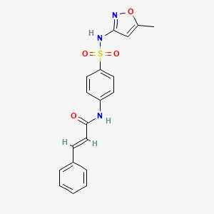 molecular formula C19H17N3O4S B2514309 (2E)-N-{4-[(5-甲基-1,2-恶唑-3-基)磺酰胺]苯基}-3-苯基丙-2-烯酰胺 CAS No. 873307-15-4