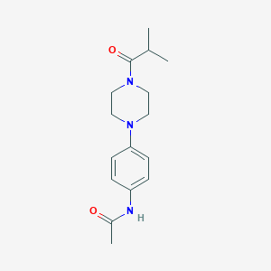 molecular formula C16H23N3O2 B251431 N-[4-(4-isobutyryl-1-piperazinyl)phenyl]acetamide 