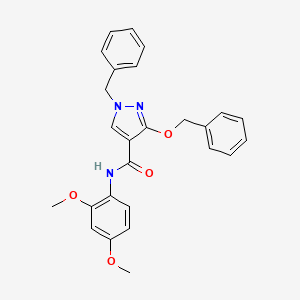molecular formula C26H25N3O4 B2514310 1-benzyl-3-(benzyloxy)-N-(2,4-dimethoxyphenyl)-1H-pyrazole-4-carboxamide CAS No. 1013758-05-8