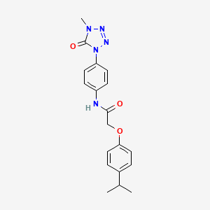 molecular formula C19H21N5O3 B2514317 2-(4-isopropylphenoxy)-N-(4-(4-methyl-5-oxo-4,5-dihydro-1H-tetrazol-1-yl)phenyl)acetamide CAS No. 1396863-90-3