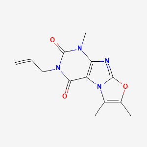 molecular formula C13H14N4O3 B2514318 3-allyl-1,6,7-trimethyloxazolo[2,3-f]purine-2,4(1H,3H)-dione CAS No. 899997-44-5